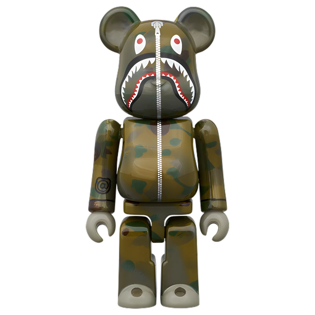 Bearbrick BAPE × ALPHA Camo Shark 2023 100%+400% Herstellerbild 2
