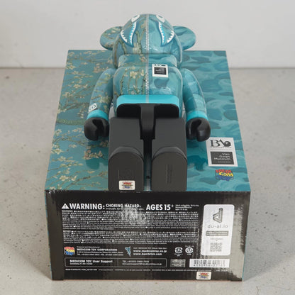 Bearbrick BAPE® × Van Gogh Museum Almond Blossom Shark 100%+400% Echtheitsmerkmale