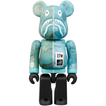 Bearbrick BAPE® × Van Gogh Museum Almond Blossom Shark 100%+400% Herstellerbild 2