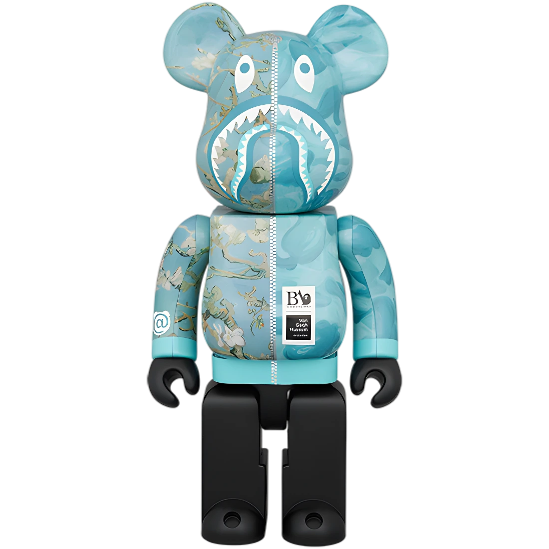 Bearbrick BAPE® × Van Gogh Museum Almond Blossom Shark 100%+400% Herstellerbild 3