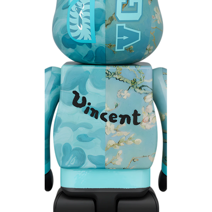Bearbrick BAPE® × Van Gogh Museum Almond Blossom Shark 100%+400% Herstellerbild 4