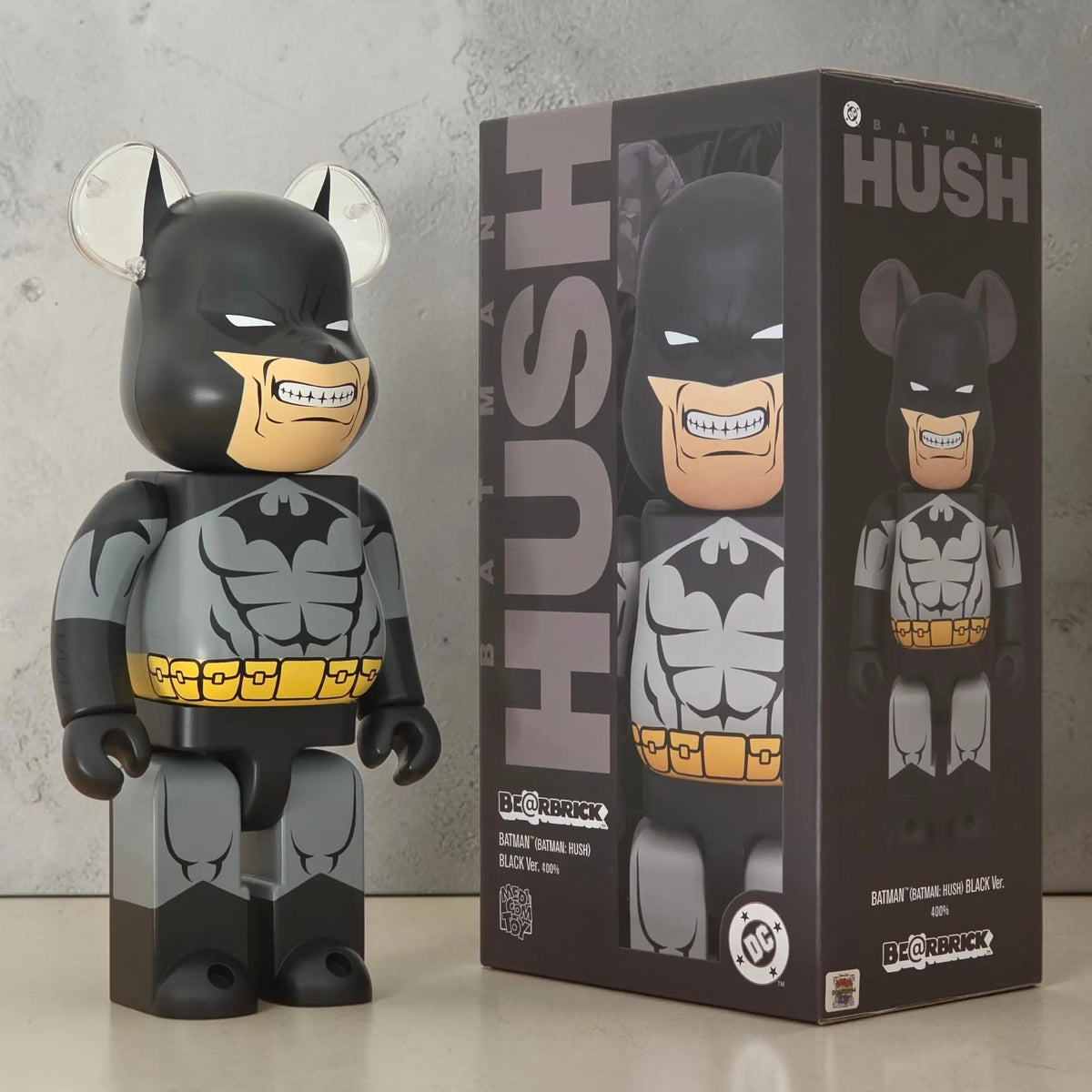 Bearbrick Batman [Batman: Hush Black Version] 400% mit Verpackung
