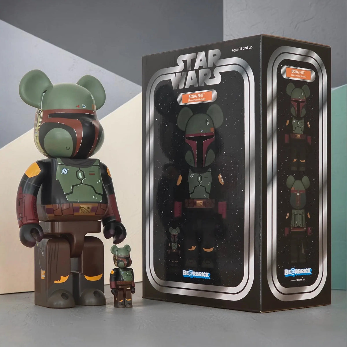 Bearbrick Boba Fett Recovered Armor 100%+400% mit Verpackung