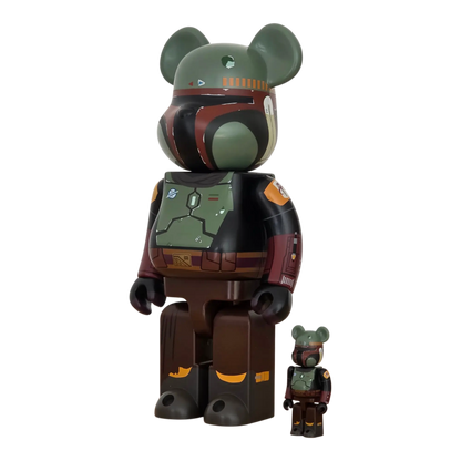 Bearbrick Boba Fett Recovered Armor 100%+400% schräg