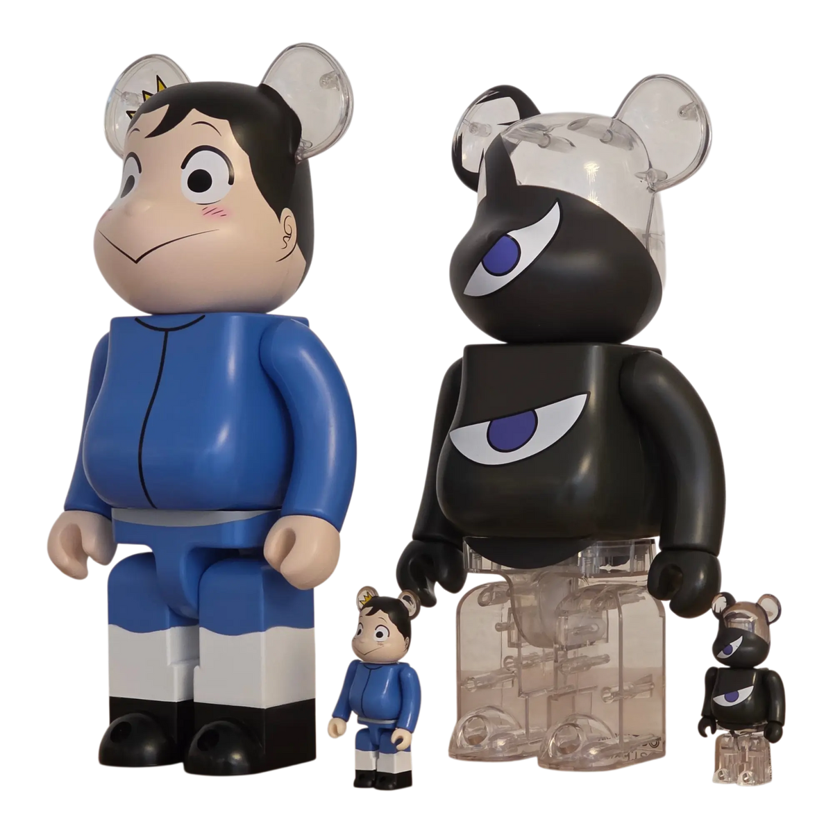 Bearbrick Bojji & Kage [Ranking of Kings] 4er-Set 100%+400% schräg