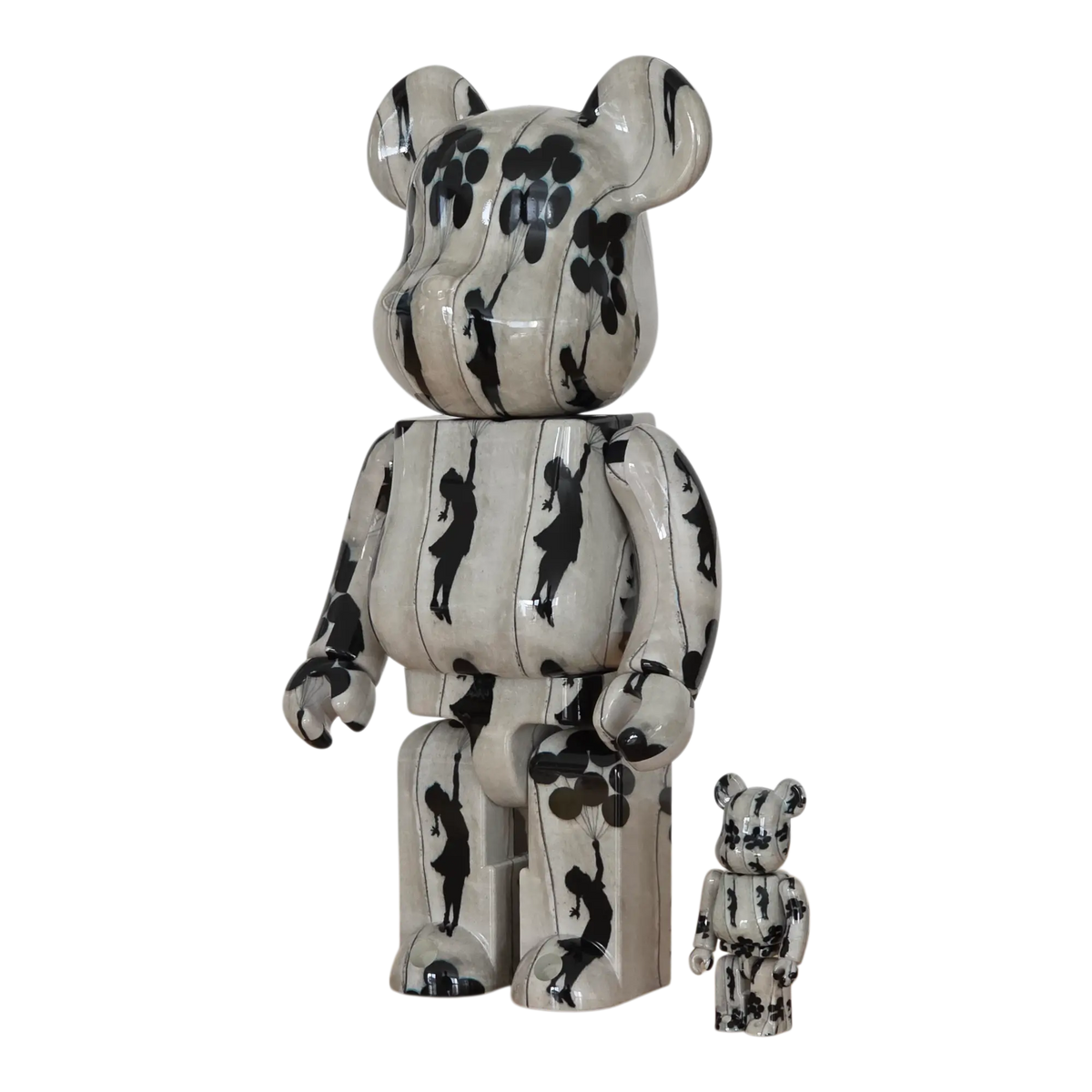 Bearbrick Brandalism "Flying Balloons Girl" 100%+400% schräg