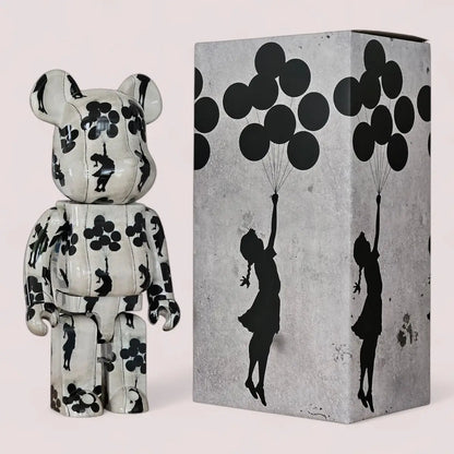 Bearbrick Brandalism "Flying Balloons Girl" 1000% mit Verpackung