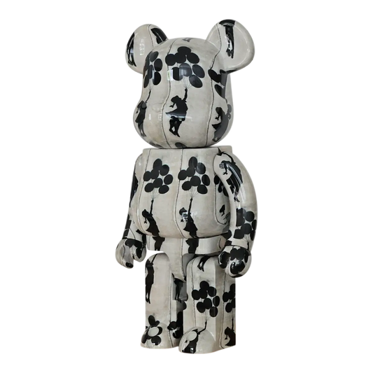 Bearbrick Brandalism "Flying Balloons Girl" 1000% schräg