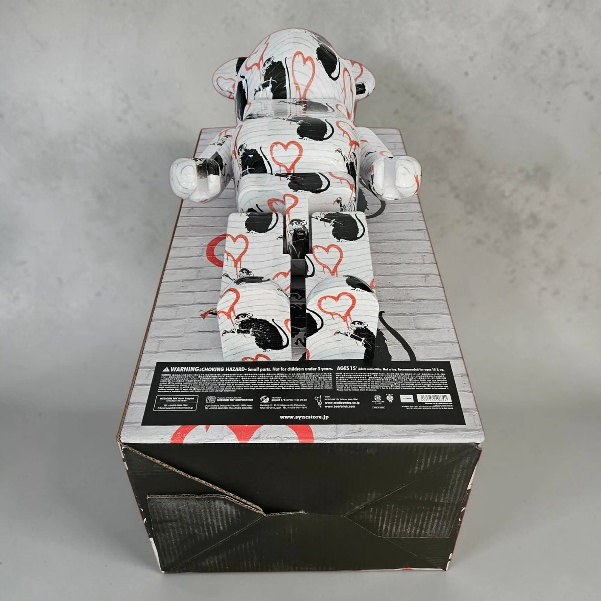 Bearbrick Brandalism "Love Rat" 1000% Echtheitsmerkmale