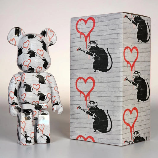 Bearbrick Brandalism "Love Rat" 1000% mit Verpackung