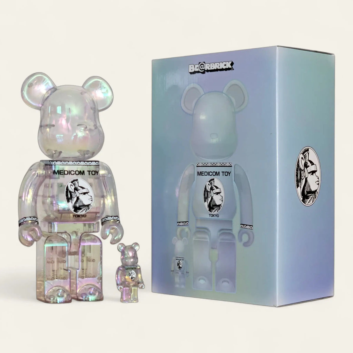 Bearbrick Centurion Clear Chrome Version 100%+400% mit Verpackung