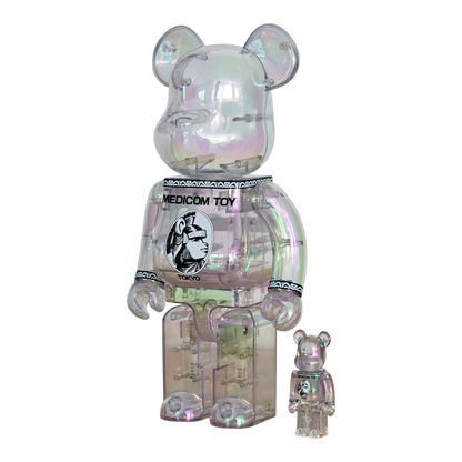 Bearbrick Centurion Clear Chrome Version 100%+400% schräg