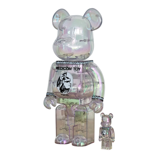 Bearbrick Centurion Clear Chrome Version 100%+400% schräg
