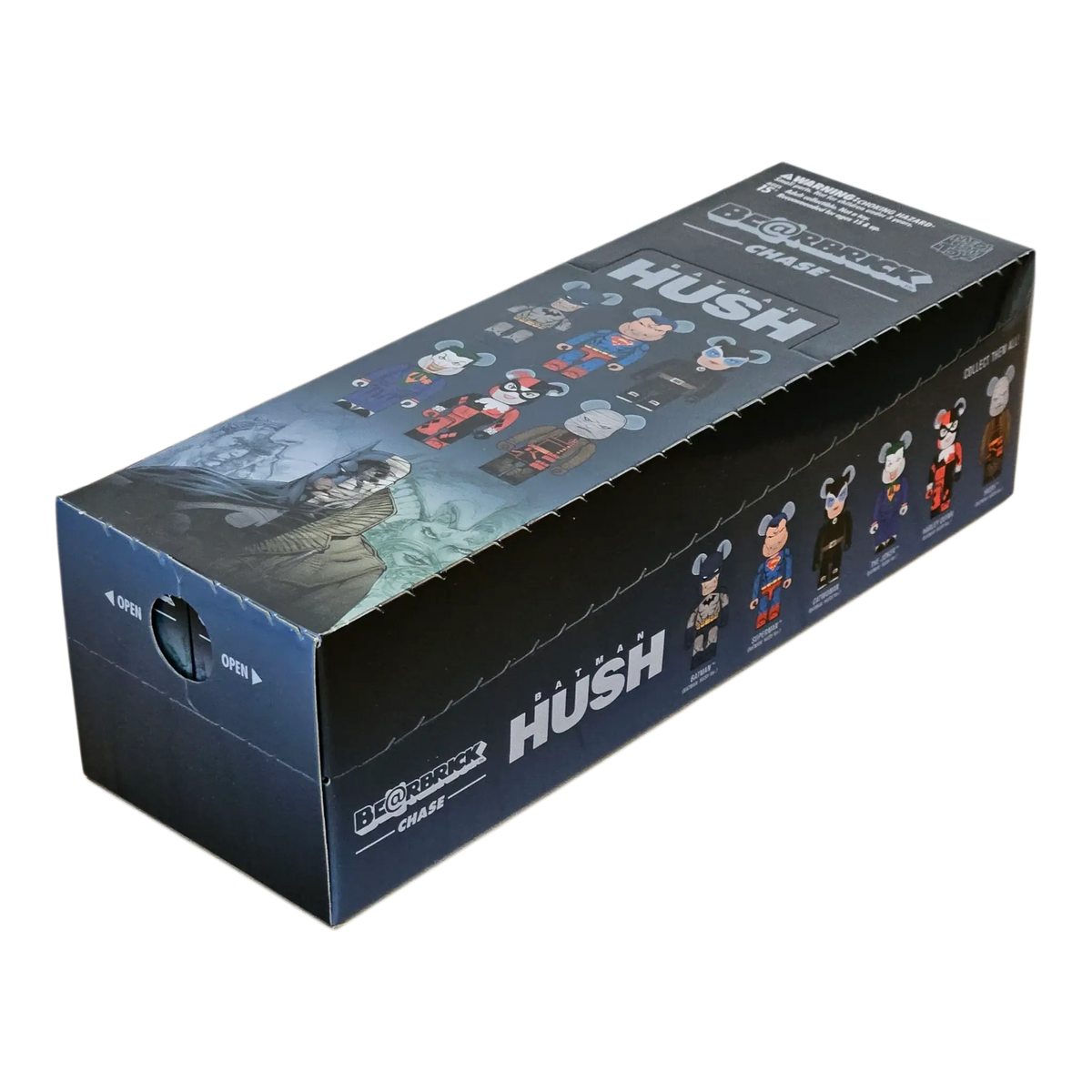 Bearbrick Chase Batman Hush #1 100% 12er-Karton schräg