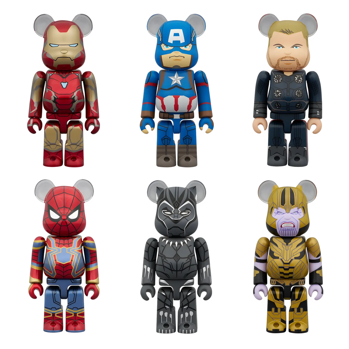 Bearbrick Chase MARVEL Infinity Saga 100% Modellübersicht