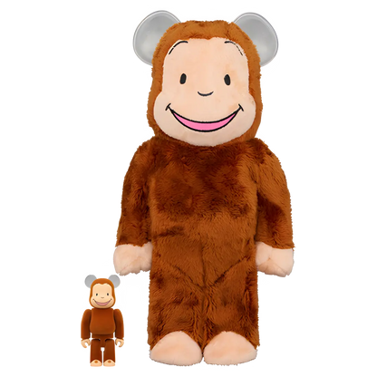 Bearbrick Curious George Classic Version 100%+400% Herstellerbild 1