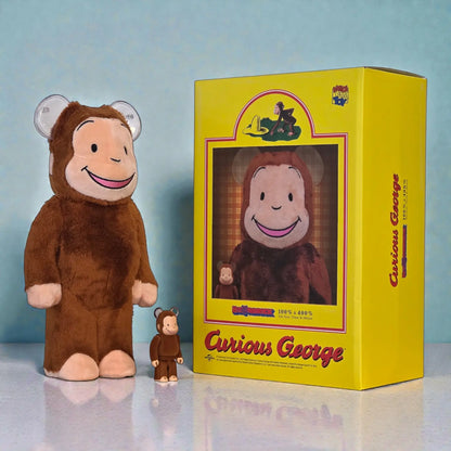 Bearbrick Curious George Classic Version 100%+400% mit Verpackung