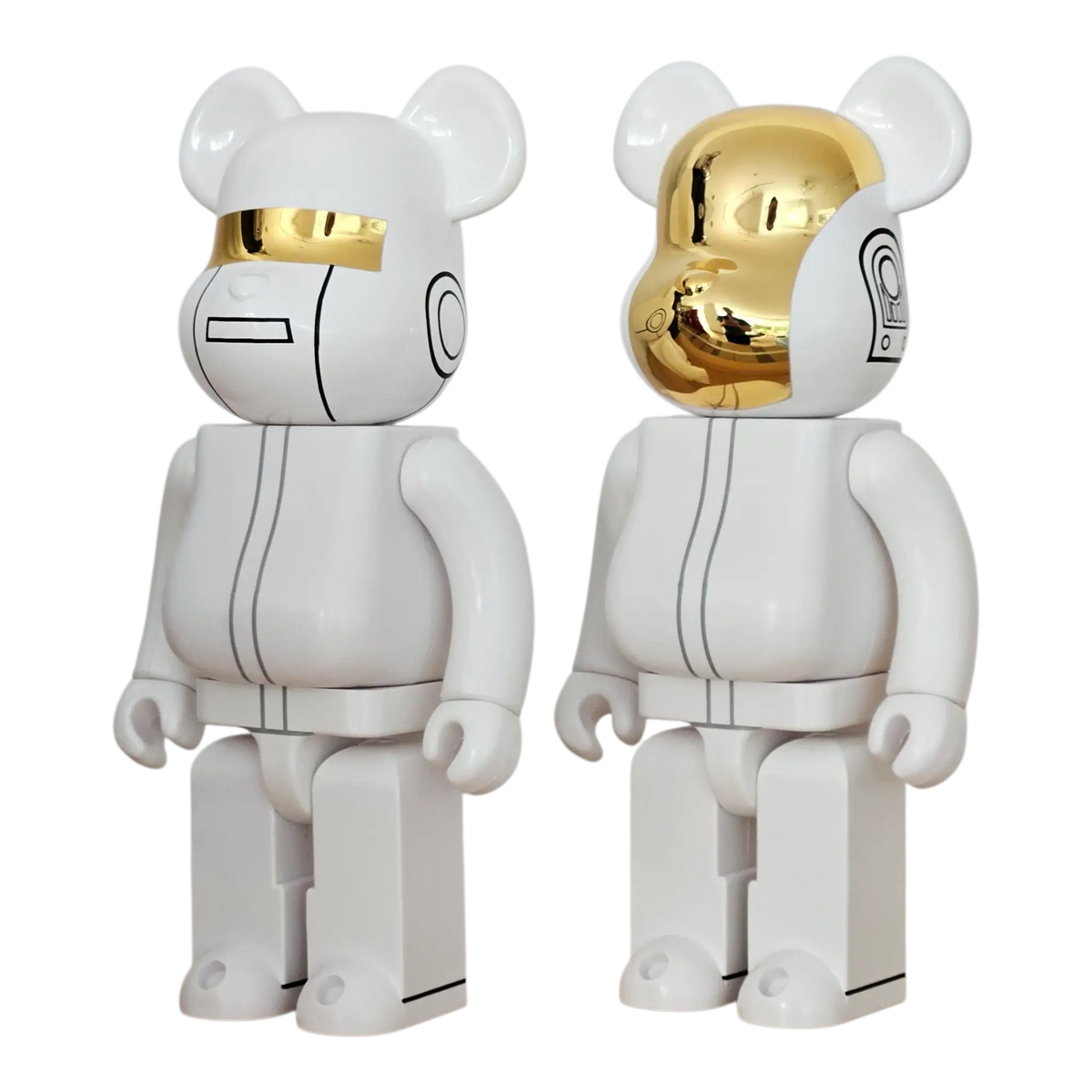 Bearbrick Daft Punk White Suits Version 2er-Set 400% schräg