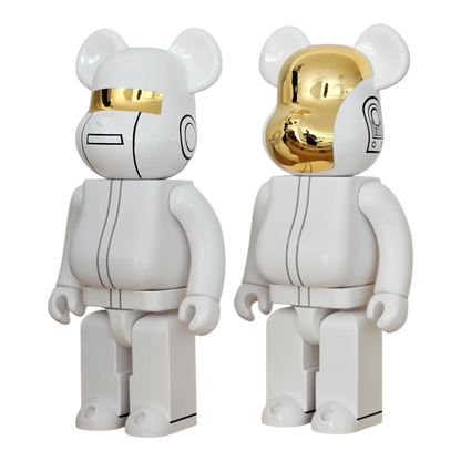 Bearbrick Daft Punk White Suits Version 2er-Set 400% schräg