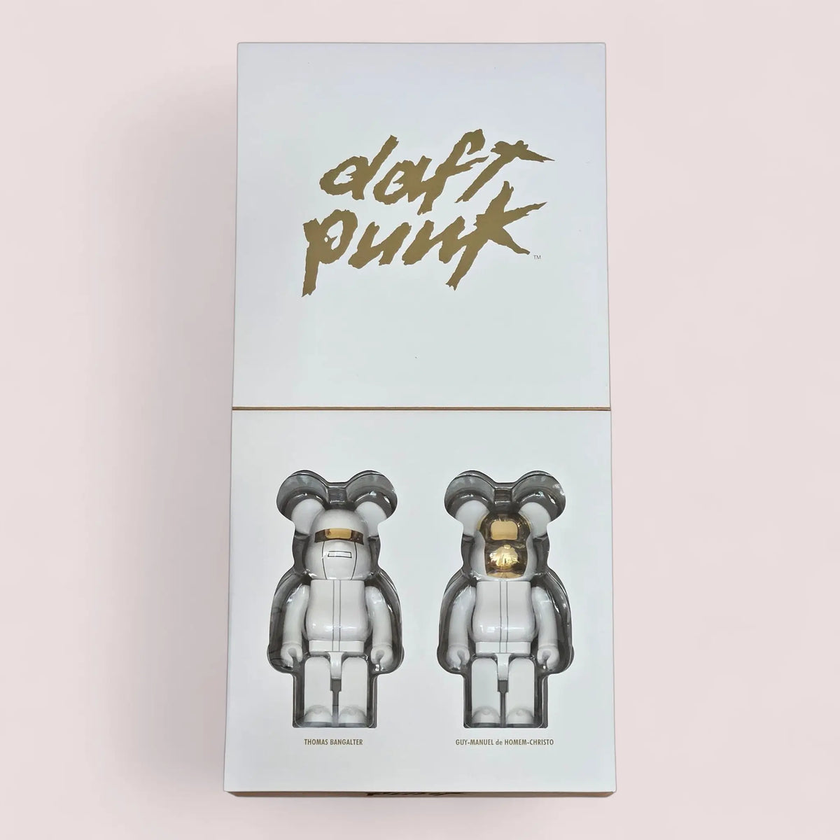 Bearbrick Daft Punk White Suits Version 2er-Set 400% in der Verpackung