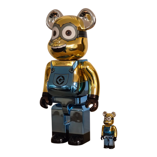 Bearbrick Dave Chrome Version [Minions] 100%+400% schräg