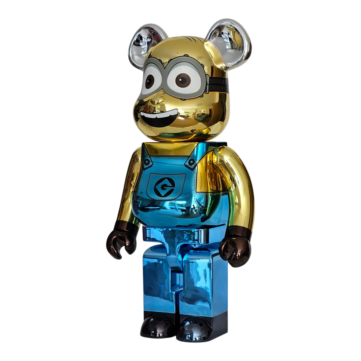Bearbrick Dave Chrome Version [Minions] 1000% schräg