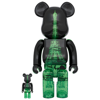 Bearbrick Eiffel Tower Green Dress Version 100%+400% Herstellerbild 1