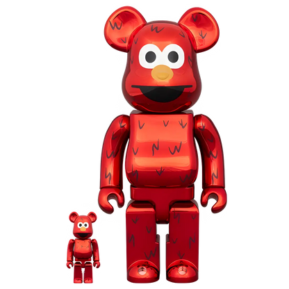 Bearbrick Elmo Chrome Version [Sesame Street] 100%+400% Herstellerbild 1