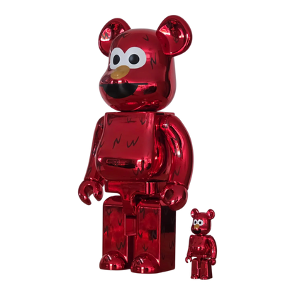 Bearbrick Elmo Chrome Version [Sesame Street] 100%+400% schräg