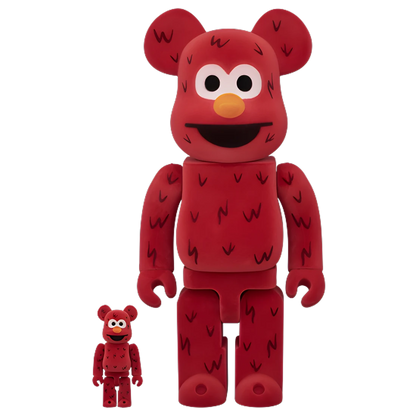 Bearbrick Elmo Flocky Version 100%+400% Herstellerbild 1