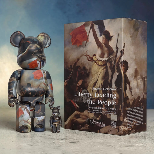Bearbrick Eugène Delacroix "Liberty Leading The People" 100%+400% mit Verpackung