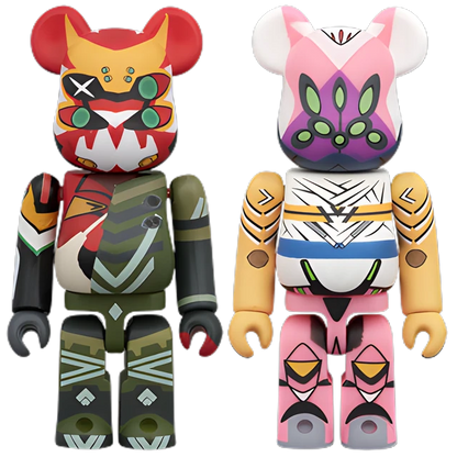 Bearbrick Evangelion New Unit-02α & Evangelion Unit-08β Provisional Combat Form 2er-Set 100% Herstellerbild 1