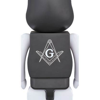 Bearbrick FREEMASONRY × fragmentdesign Black 100%+400% Herstellerbild 4
