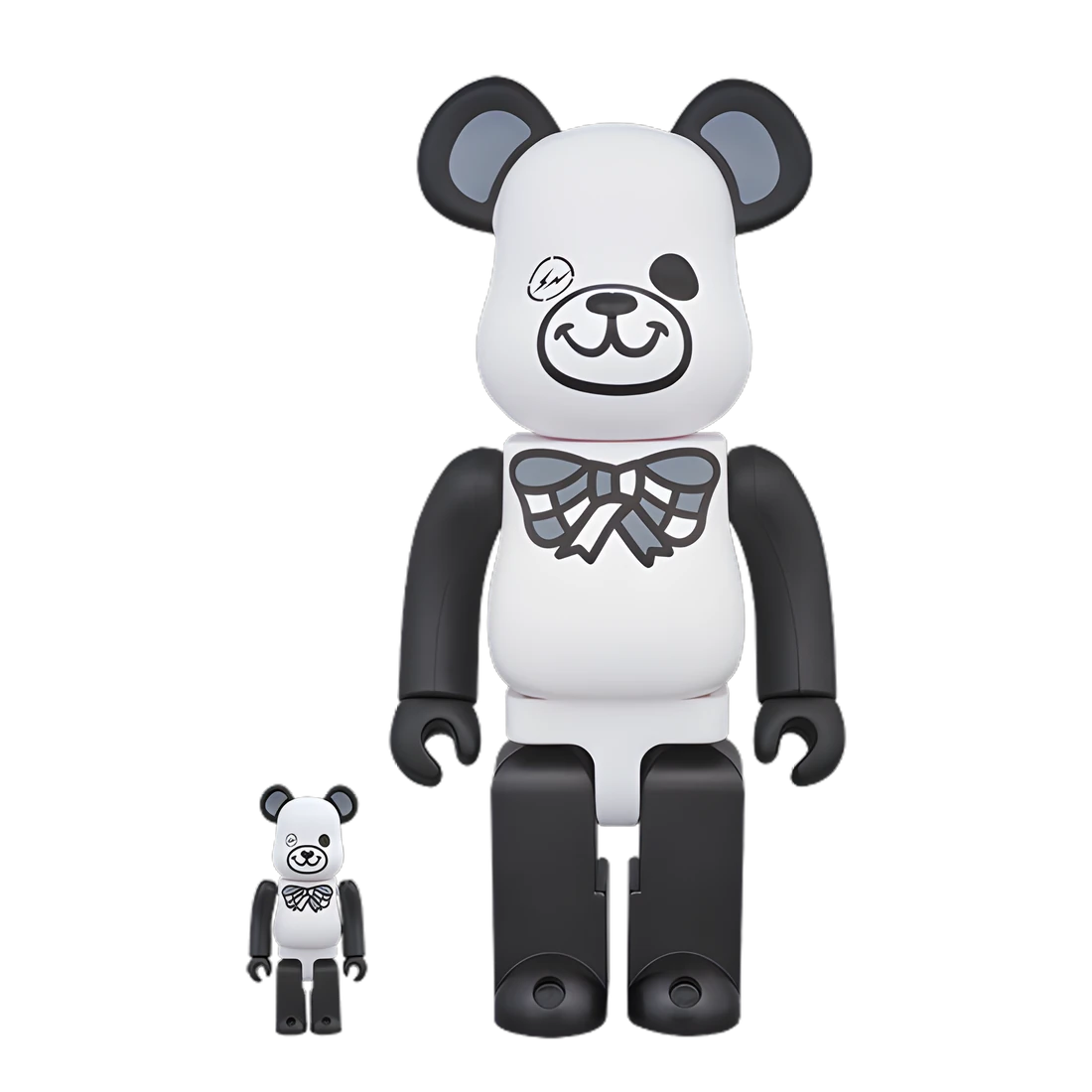 Bearbrick FREEMASONRY × fragmentdesign White 100%+400% Herstellerbild 1