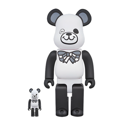 Bearbrick FREEMASONRY × fragmentdesign White 100%+400% Herstellerbild 1