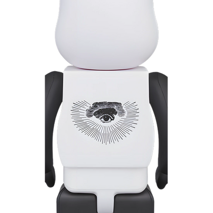 Bearbrick FREEMASONRY × fragmentdesign White 100%+400% Herstellerbild 4
