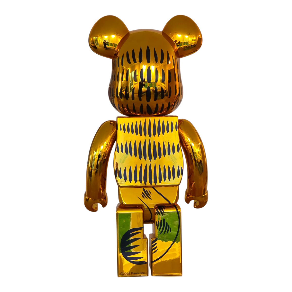 Bearbrick Garfield Gold Chrome Version 1000% Rückseite
