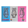 Bearbrick Hajime Sorayama Medicom Toy 30th Anniversary 3er-Set 100% Verpackungsvorderseite