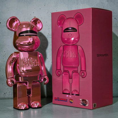 Bearbrick Hajime Sorayama Medicom Toy 30th Anniversary Model Pink 400% mit Verpackung