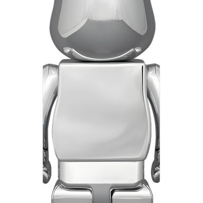 Bearbrick Hajime Sorayama Medicom Toy 30th Anniversary Model Silver 400% Herstellerbild 2