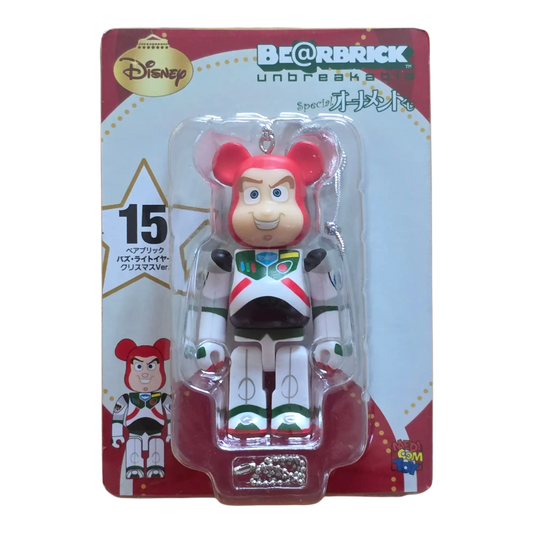 Bearbrick Happy Kuji 'Disney Special Ornament' (2011) - 15 Buzz Lightyear Christmas Version 100% in der Verpackung