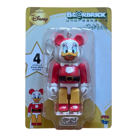 Bearbrick Happy Kuji 'Disney Special Ornament' (2011) - 4 Daisy Duck Santa Version 100% in der Verpackung