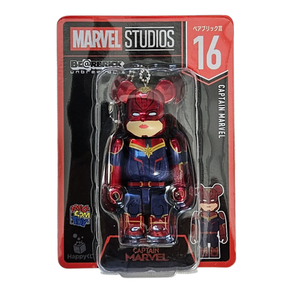 Bearbrick Happy Kuji "MARVEL Studios" - 16 Captain Marvel 100% in der Verpackung
