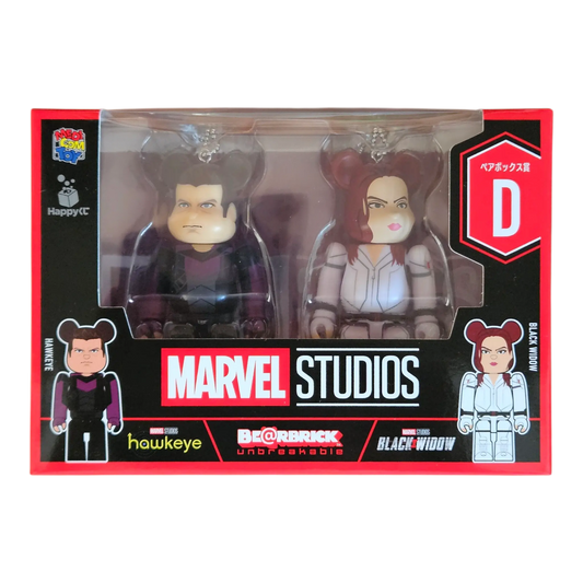 Bearbrick Happy Kuji "MARVEL Studios" - D: Hawkeye & Black Widow 100% in der Verpackung