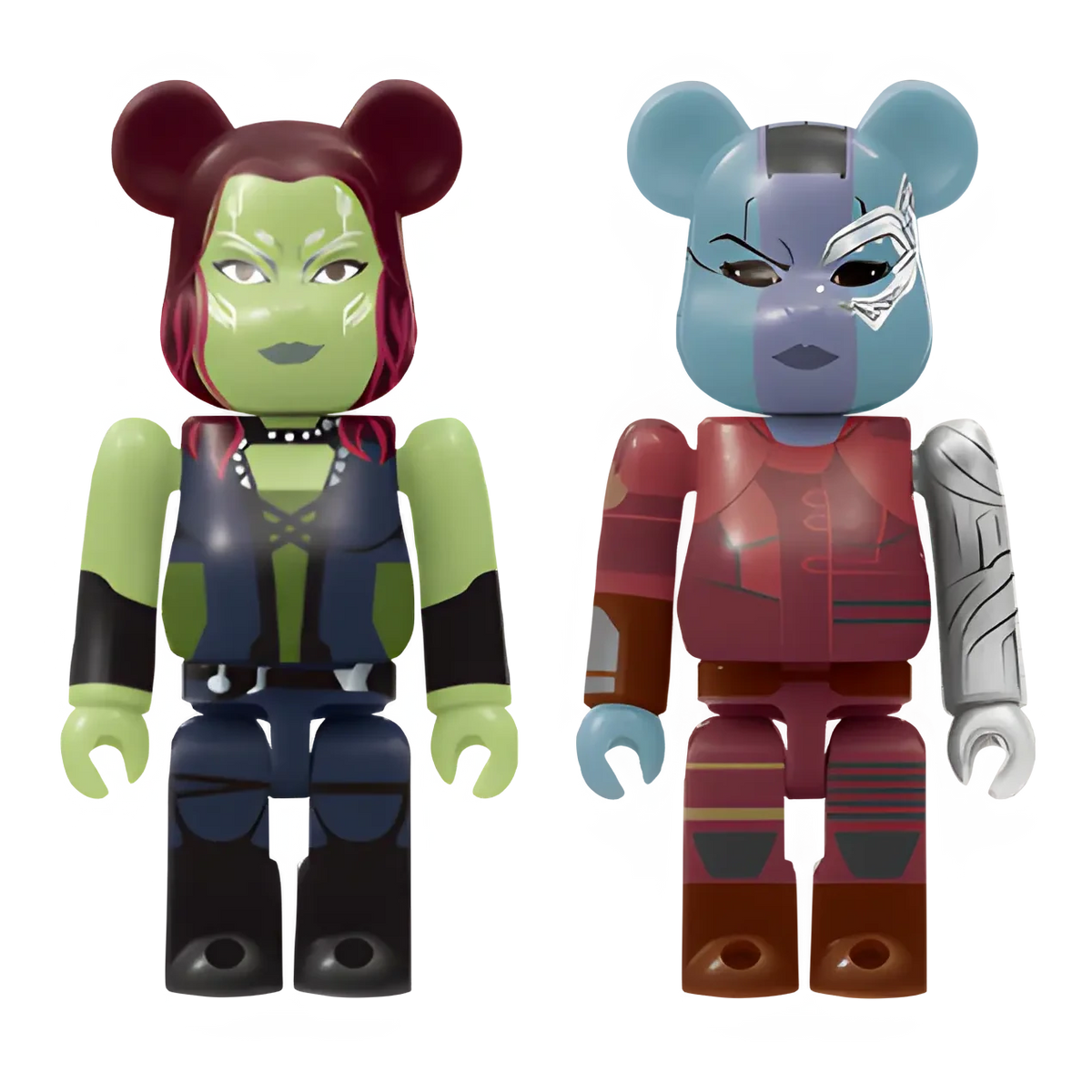 Bearbrick Happy Kuji "MARVEL Studios" - H: Gamora & Nebula 100% Herstellerbild 1