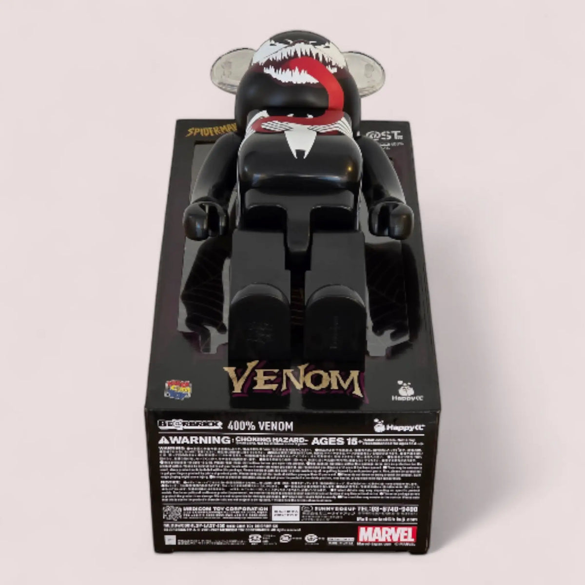 Bearbrick Happy Kuji "Spider-Man" (2022) – L@ST Venom 400% Echtheitsmerkmale