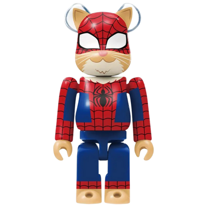 Bearbrick Happy Kuji "Spider-Man: Spider-Verse" 11: Spider-Cat 100% Herstellerbild