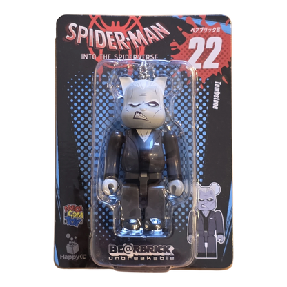 Bearbrick Happy Kuji "Spider-Man: Spider-Verse" 22: Tombstone 100% Verpackung Vorderseite