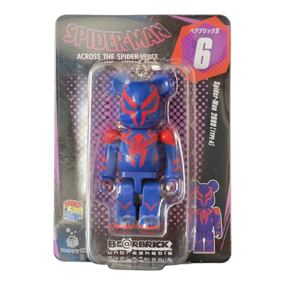 Bearbrick Happy Kuji "Spider-Man: Spider-Verse" 6: Spider-Man 2099 [Type-A] 100% Verpackung Vorderseite