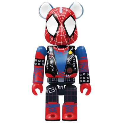 Bearbrick Happy Kuji "Spider-Man: Spider-Verse" 8: Spider-Punk [Type-A] 100% Herstellerbild